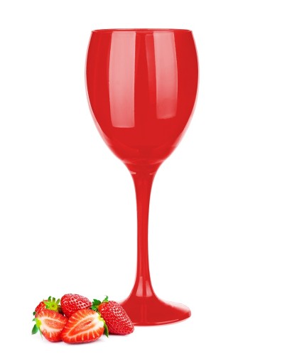 Pohár na víno 300ml maľovaný červenou farbou