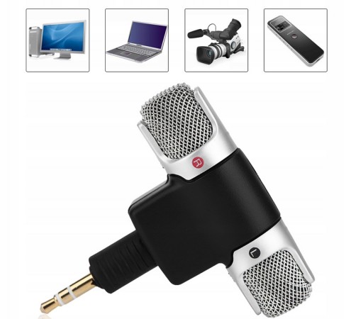 MINI STEREOFÓNOVÝ MIKROFÓN SKLADACÍ KONEKTOR 3,5MM