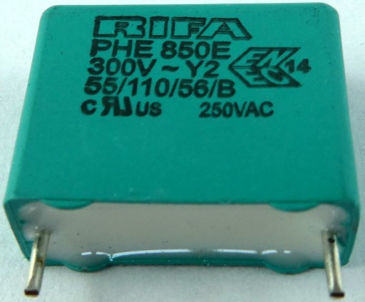 Fólia RIFA Y2 22nF 0,022uF 20% 300V AC 10ks