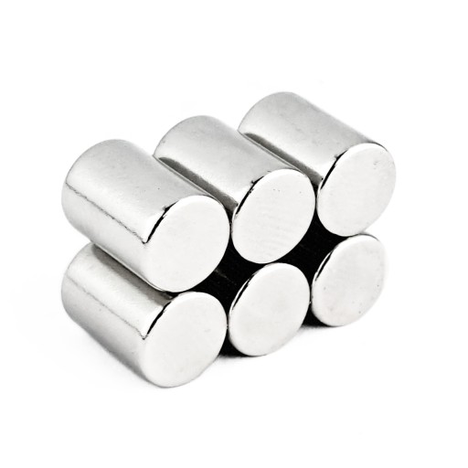 VALEC NEODYMOVÝ MAGNET 7x10 N38 SADA 6 ks