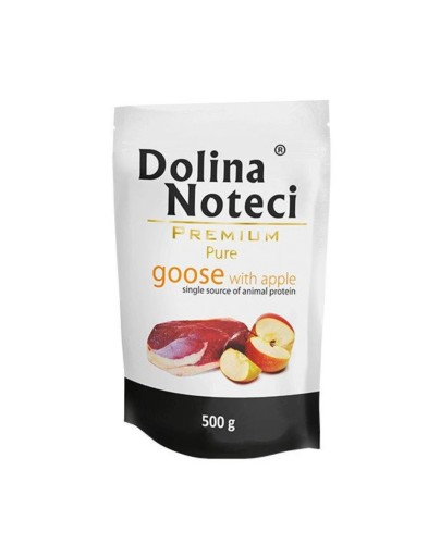 DOLINA NOTECI Čisté vlhké krmivo pre psov Hus s jablkom 500g pre alergikov