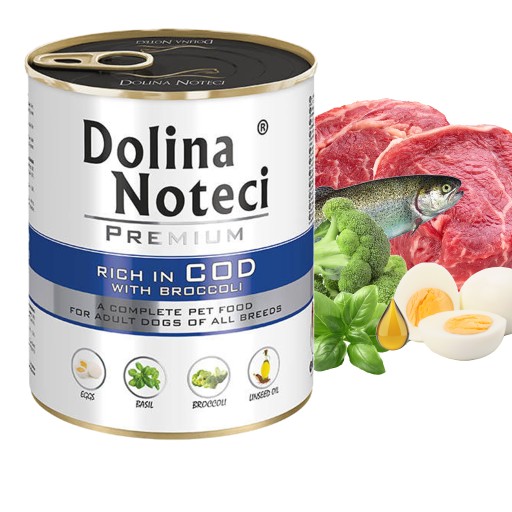 DOLINA NOTECI Prémiové krmivo pre psov Treska 800g
