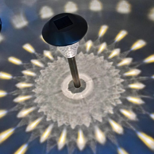 Solárna záhradná lampa CRYSTALS, LED osvetlenie chodníka, strieborná, MK