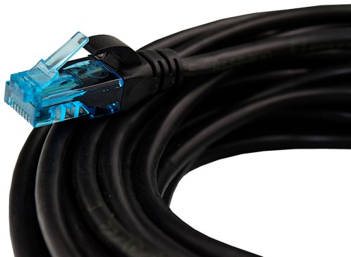 KÁBEL INTERNET LAN ETHERNET RJ45 UTP KÁBEL 10m ČIERNA