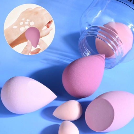 Sada 7 špongií na make-up v tégliku