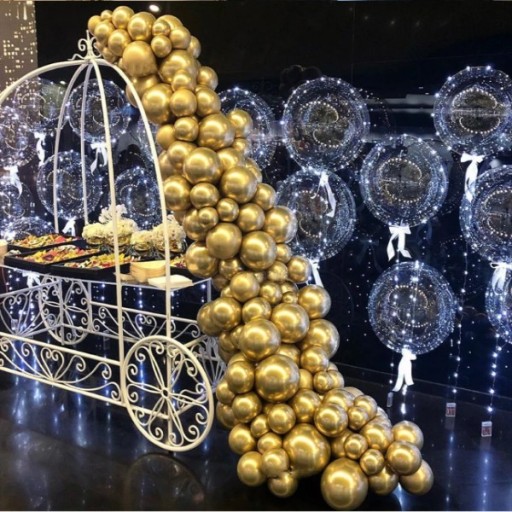 Metalic Gold CHROME Balloons Communion Prom Ball Large 50 ks