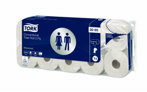 Tork 110792 - rolka toaletného papiera, 3-vrstvová, biela, T4 - 10 ks.