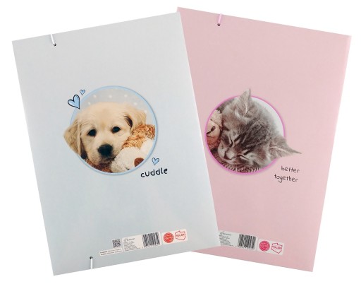 Leporelo s gumičkou, A4, lakované DOG CAT Dog Cat Beniamin
