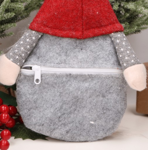 Darčekové balenie kabelky Gnome šedá s okienkami