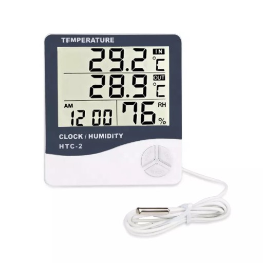 DIGITÁLNY TEPLOMER HYGROMETER HODINY METEOSTANICE