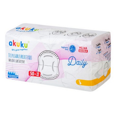 AKUKU ABSORBNÉ LAKTAČNÉ VLOŽKY 60 ks MEGAPAKA