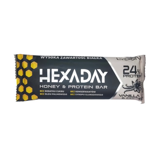 HEXADAY vanilkovo/kávová proteínová tyčinka