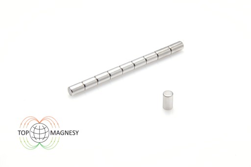 Neodymový valcový magnet MW 4x7 mm N38 10 ks.