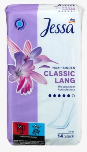 Jessa Maxi-Classik Popôrodné hygienické vložky Long 14