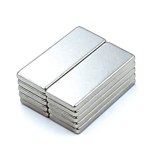 NEODYMIOVÝ MAGNET 10x5x1 mm Plátovaná tyč, obdĺžniková, HUNTER 10 KS