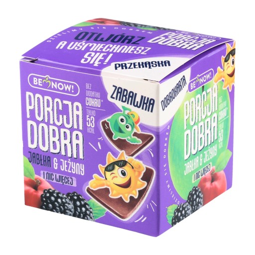 Kocka Porcja Dobra s jablkom a černicovým prekvapením
