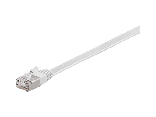 LAN U/FTP CAT 6 plochý sieťový kábel RJ45, biely, 2 m