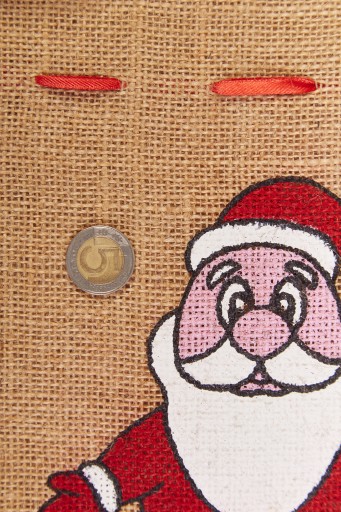 Jutová darčeková taška SANTA SO STUHOU 25x18