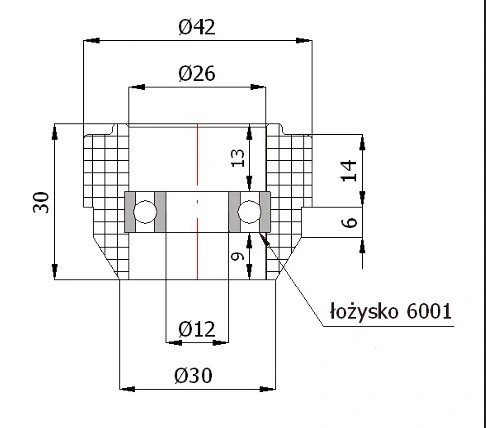 PLASTOVÁ VALKA fi.43mm PRE BRÁNY SO SKRUT