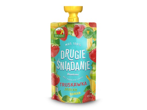 DRUHÉ RAŇAJKY JAHODOVÝ JABLKO BANÁNOVÝ MUSSE 100G