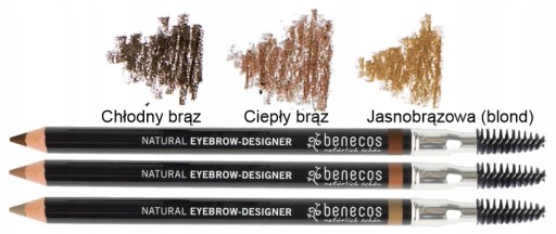 BENECOS Prírodná ceruzka na obočie COOL BROWN
