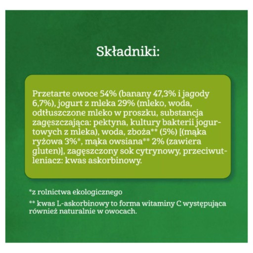 Ovocná pena Dezert Jogurt Vločky Čučoriedka Banán 80g Gerber Bio