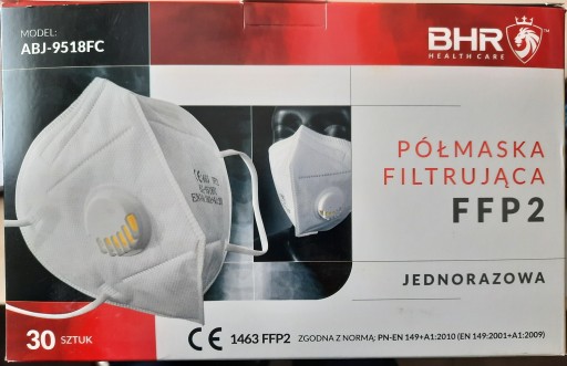 Protiprachová maska BHR ABJ-9518FC polomaska