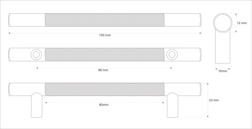 NÁBYTKOVÁ ÚCHYTKA PRIEMYSELNÉ ZÁBRADLIE ČIERNA 96mm
