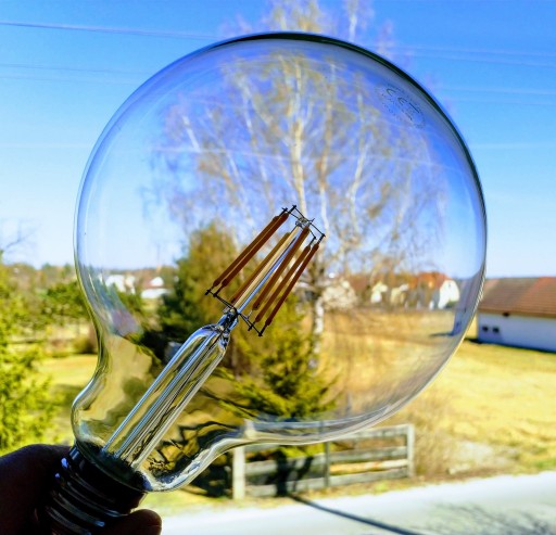 VEĽKÁ LED ŽIAROVKA FILAMENTOVÁ LED EDISON RETRO 8W E27 G125 NEUTRÁLNA FARBA