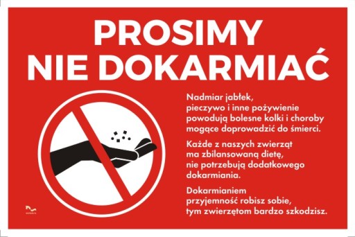 Nápis NEKRMTE ZVIERATÁ