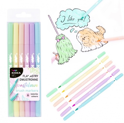 OBOJSTRANNÉ NÁSTROJE NA ŠTETCE PASTEL B, 6 FARIEB