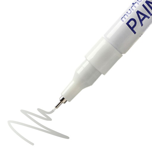 Olejový popisovač BIELY 1mm na kov, plast, sklo, gumu, ODOLNÝ popisovač Munhwa