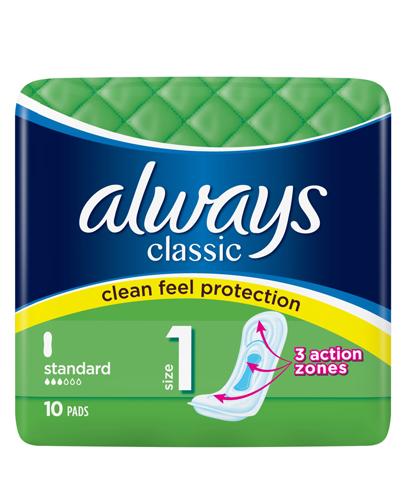 Always Classic Hygienické vložky bez krídel 10 ks.