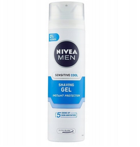 NIVEA MEN SENSITIVE COOL, STAROSTLIVOSŤ/CHLADIACI GÉL NA HOLENIE 200 ml