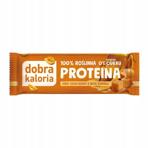 Prírodná orechová proteínová tyčinka s nádychom karamelu, bez cukru, dobrá kalória