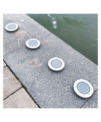 SOLÁRNE LED ZÁHRADNÉ SCHODISKO, NEUTRÁLNE, PLOCHÉ VJAZDNÉ, 16LED