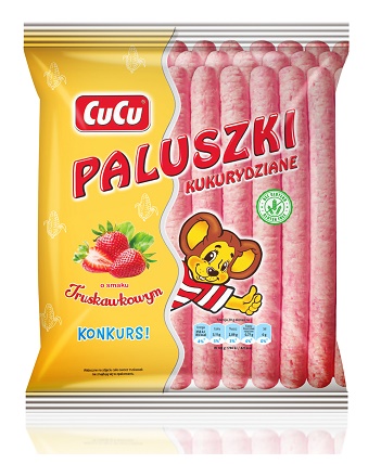 Kukuričné tyčinky CuCu Strawberry, bezlepkové