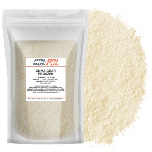 GUAR GUM 100g Zahusťovadlo potravín, prírodné, silné | Kol-Pol
