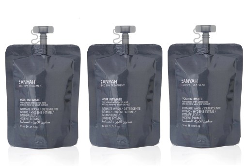 Tekutý prípravok na intímnu hygienu vo vrecúšku Jemné zloženie 3 x 30 ml ANYAH