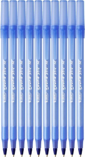 Bic Round Stic Classic guľôčkové pero 1 mm modré x 10