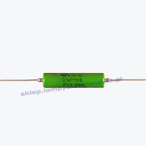Kondenzátor 0,10uF / 250V K75-10 olej NOS PIO