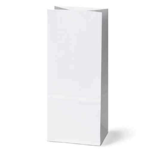 x 25 PAPIEROVÉ VRECKO 80 x 65 x 190 mm BIELY BLOK ekologický