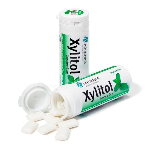 XYLITOLOVÁ GUMA 30 KS MIRADENT KUČERAVÁ MÄTA