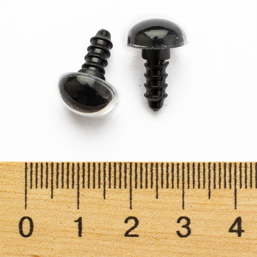 Bezpečné oči pre hračky plastové 12 mm 25 párov