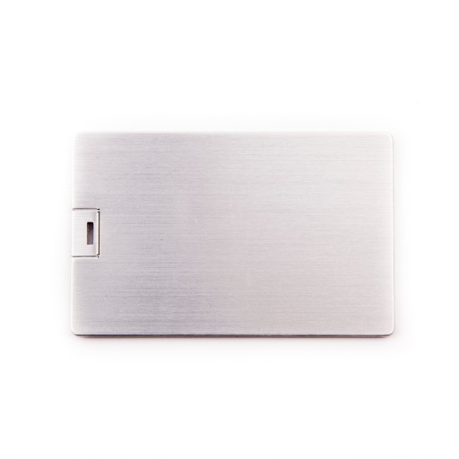 Kovová karta Pendrive 1 GB strieborná + gravírovanie