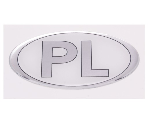 Nálepka so znakom Resin Poland PL Silver 7 x 4