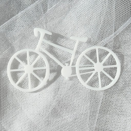 Poklop na tortu na bicykel Dekor 9cm Biele plexisklo