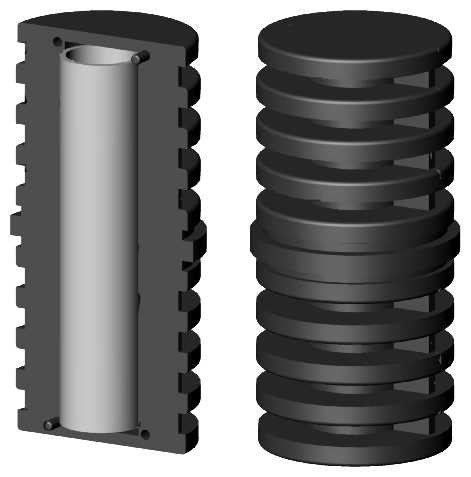 Plastová spojka s kovovým jadrom, priemer 60x2mm