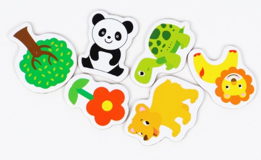 MAGNETY NA CHLADNIČKU ZVIERATKA KVET PRE DETI x12