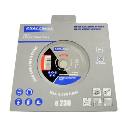 SEGMENTOVANÝ DIAMANTOVÝ DISK NA BETÓN 230x7x22,23 KD925